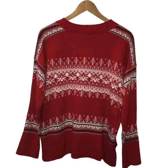 Tommy Hilfiger Red and White Patterned Sweater - Picture 10 of 14